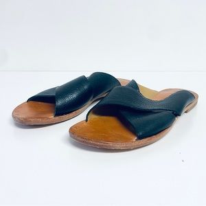 COR by CALLEEN CORDERO back leather slides